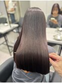 韓国 くびれロング レイヤー ワンホンヘア 小顔前髪
