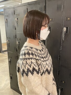 ブリーチなしダブルカラーオリーブグレージュ担当渡辺聖