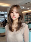 韓国/髪質改善/レイヤーカット/小顔/透明感/ブラウン