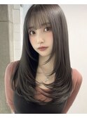 ココアベージュ/オリーブグレー/小顔/黒髪[立川/髪質改善]