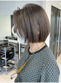 40代の白髪悩み解決◎人気ぼかしショートボブ