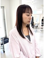 ザワン(the one .)&nbsp;【the one.】カシスブラウンの艶感ストレート　-HIROMI-