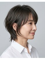 ヘアー リラックス 風香(HAIR RELAX) 【30代40代・ショートウルフ】前髪縮毛とサイド顔周りの縮毛矯正