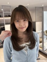 アース 高円寺店(HAIR & MAKE EARTH)&nbsp;顔まわりレイヤー×ナチュラルブラウン〔@x__xrn03 〕