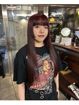 ギフトサニーサイド(gift sunny side)&nbsp;ブリーチなしダブルカラーでワインレッド＊