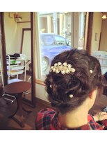 ストーリーヘアアンドケア (Story hair&care)&nbsp;結婚式ヘア☆お花のようなあみこみアップ