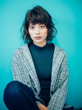 エクファ ヘア リゾート 大津 瀬田店(ex-fa hair resort) 【瀬田◆エクファヘアリゾート】グレージュ×無造作ミディ