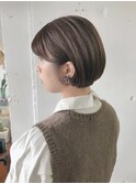 【RICCA渡辺】ベージュ系ヘアカラー&コンパクトなミニボブ