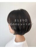 まとまり◎長めのショートボブ