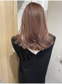 透明感髪質改善ベージュダブルカラーミルクティーグレージュ