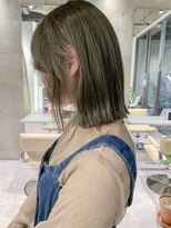 ヨーク(yoke)&nbsp;【yoke×RYO】オリーブベージュ/切りっぱなしボブ/立川