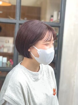 ポレポレハッピーヘアワーク POREPORE HAPPY HAIR WORK ◎深みのあるカラーでツヤっとまるっとミニボブ◎