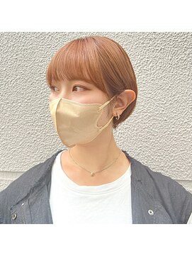 エストアール フクオカ 福岡博多店(est-r. Fukuoka) オレンジベージュ/ラウンドマッシュ/ケアブリーチ/博多