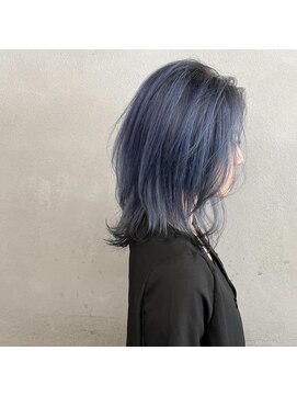 タグ(#tag) #ネイビーブラック×ミディアムウルフ