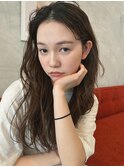 ロングヘア×オリーブカラー_髪質改善トリートメント_韓国