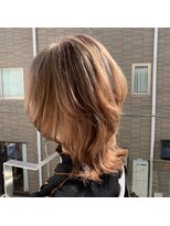 モイヘアーデザイン(moi hair design) ウルフカット　ミルクティーベージュ