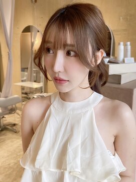 マイ ヘア デザイン 岡崎(MY hair design) 斜めバング/グレージュカラー/シルキーベージュ/岡崎