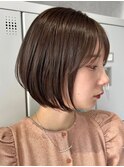 30代40代大人女性/前髪ありショートボブ/ショートヘア/髪質改善