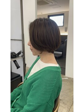 スクエアペア(SQUARE PAIR) 大人ショートボブ シークレットハイライト ベージュ 30代40代