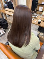 ナンバー アンフィール 渋谷(N° anfeel)&nbsp;丸型卵形四角逆三角切りっぱなしボブエアリーロング美髪ブラウン