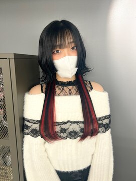 キバ(kva) ▽□□▽姫カット×エクステ×ロングウルフ