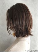 ラベンダーグレージュ×レイヤーボブイメチェン外ハネボブ美髪