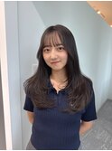 大人可愛い巻き髪スタイル/2wayシースルーバング/髪質改善カラー