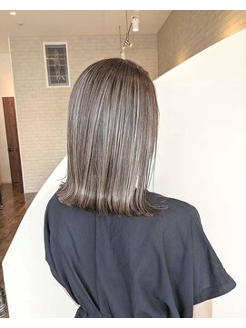 プレ 久留米店(Ple) 切りっぱなし×ハイライトカラー