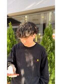 波巻きパーマ刈り上げマッシュ