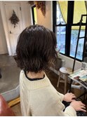 無造作パーマ×ボブ