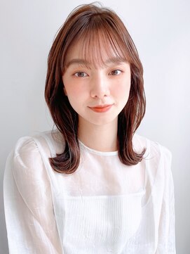 リヤン 表参道(lyann) 前髪美髪うる艶髪ミディアムレイヤーカット小顔カットモテ髪
