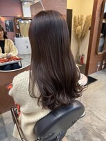 チャプター 問屋町(chapter) ブリーチなしミルクティーブラウン顔周りレイヤーカット韓国ヘア