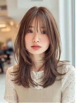 ダル 渋谷/表参道(DAL.) レイヤーカット髪質改善カラー透明感カラー顔まわりカット