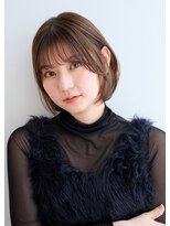 トリッカ シブヤ(TRICCA SHIBUYA)&nbsp;内巻きボブ/透けバング/ナチュラルブラウン/艶仕上げ
