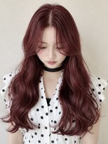 ラビットホール(Rabbit hole) 【misato】ブリーチなしダブルカラーで叶う艶レッド