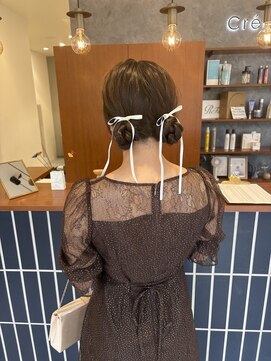 クレーデ 姪浜店(Crede) リボンツインシニヨン
