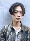 前下がりセンターパート