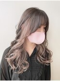 【インナー】ピンクグラデーション,アッシュピンク06110041