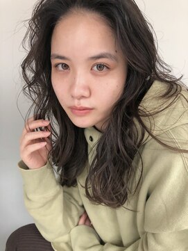 メルト 吉祥寺(melt) 【長谷川愛】オリーブベージュ　アンニュイロング　重めロブ