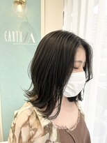 アースオーセンティック 大分下郡店(EARTH Authentic) ハイライト×オリーブグレージュ