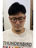 大人刈り上げツーブロック　前髪下ろし　日本橋