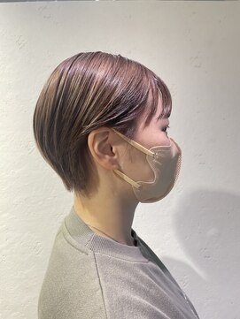 エヌプラス(N+) 黒髪グラデヘアーオリーブグレー小顔に見せるヘアココアベージュ