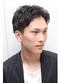 爽やかツーブロックソフトスパイラルパーマ