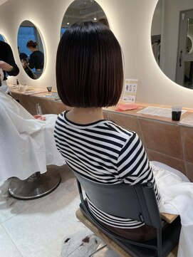 キャンバス バイ ネオリーブ 横浜西口(Canvas by neo.) ぷつっとボブ 丸みボブ 艶ボブ 切りっぱなしボブ