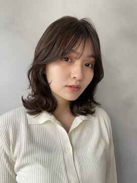 ガーランドギンザ(Garland Ginza) パーマ/ミディアムレイヤー/水素カラー