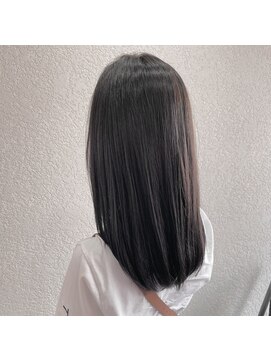 アジールヘア 所沢プロペ通り店(agir hair) 姫カットセミディダークアッシュブラック縮毛矯正美髪矯正所沢