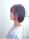 ベリーパープル_インナーカラー　ボブ