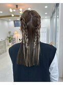 みつあみアレンジ