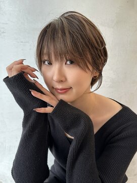 ロンドエニカ 大宮(Lond enika) イメチェン外ハネボブ美髪ワイドバングレイヤーショート/大宮