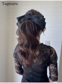 結婚式ヘアセット☆エレガントハイポニー